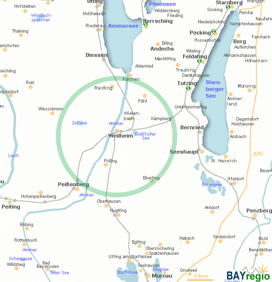 map of Weilheim